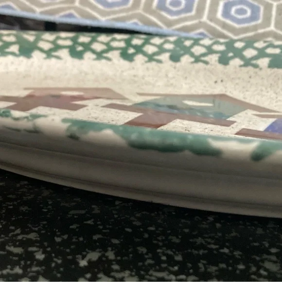 Gibson Designs 14" X 10" Oval Platter In The Birdhouse Pattern. - Picture 4 of 4